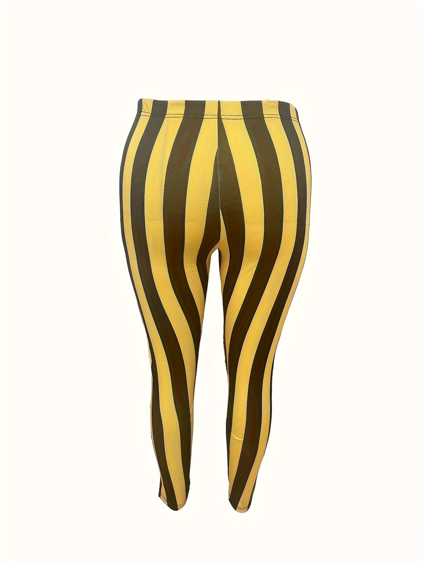 Plus Size Striped Leggings Temu United Kingdom