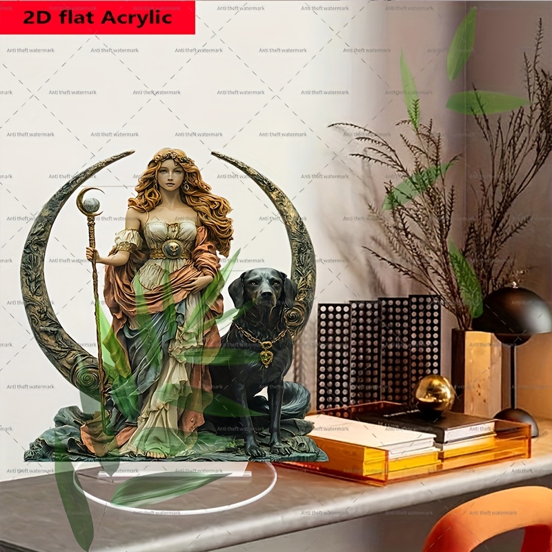 

Elegant Hekartis Statue With Base - Acrylic Desk Decor For , Windowsill Or Coffee Table Display, Ideal Gift For Birthdays, & Christmas