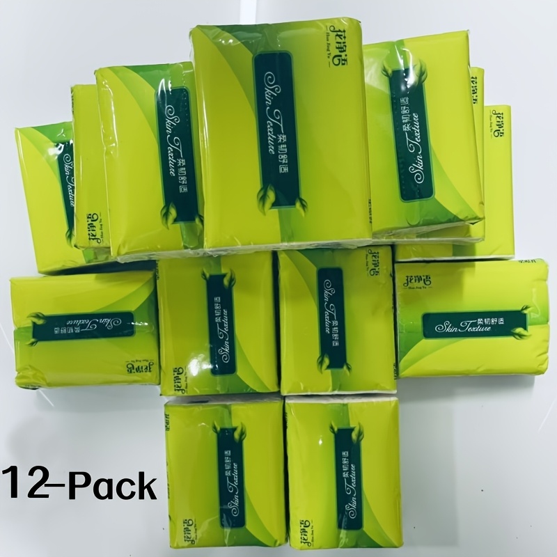 Image of 12-pack, 4-ply Facial Tissues - Gentle, Thick, And Absorbent For - Perfect For Home, Office, Hotels, Food Trucks, And Use, About 240 Sheets
