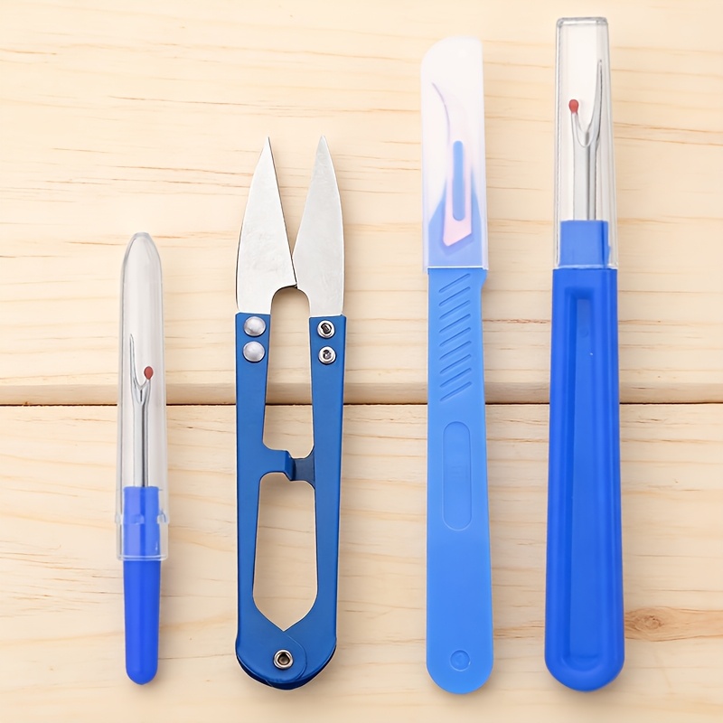 Image of Sewing Seam Ripper Kit Blue Sewing Tear Thread Unpicker Cutter Remover For Sewing Crafting Needlework Embroidery Tool Additions