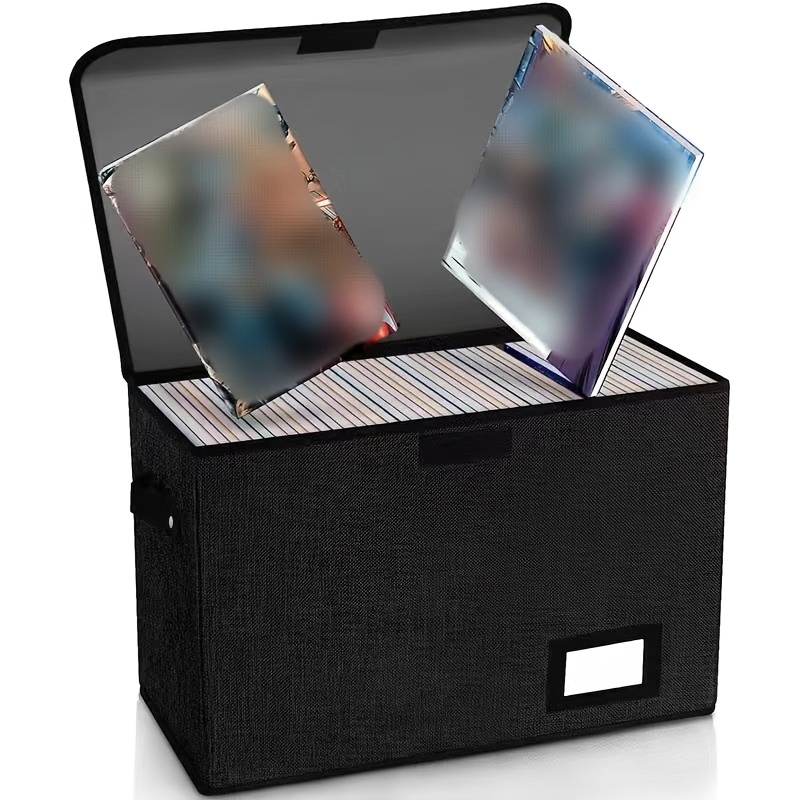 foldable comic book storage box made of linen heavy duty collapsible organizer gift box for collections can hold 160 180 comics