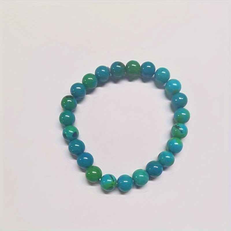 Chrysocolla Malachite Bracelets For Women Men Natural Stone Beads Bracelet Round Shape Bracelet