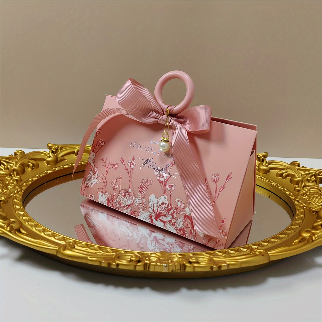 E-shop Geschenk für Sie/Ihn 20 Stück Große Multicolor Folienpapier Geschenkboxen, Europäischer Dreieck mit Perlen Blumen Handliche Süßigkeit Dose,