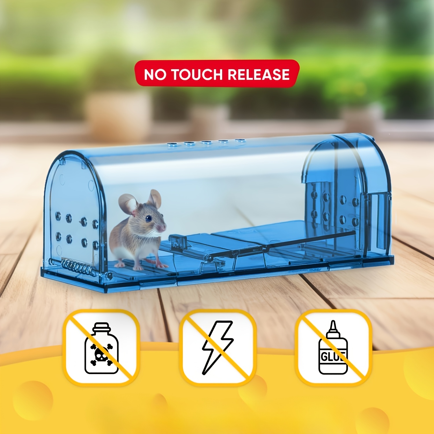 

4pcs Mouse Traps - No Kill, Live | Easy Clean, Reusable, Touchless Design For Indoor Use