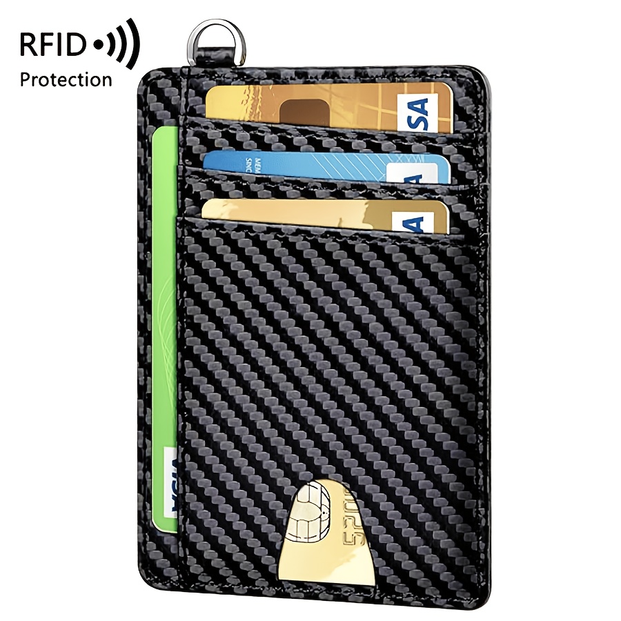 TEMU Slim Minimalist Rfid-blocking Wallet | Front-pocket Credit Card Holder For Men And Women |, Ultra-compact For