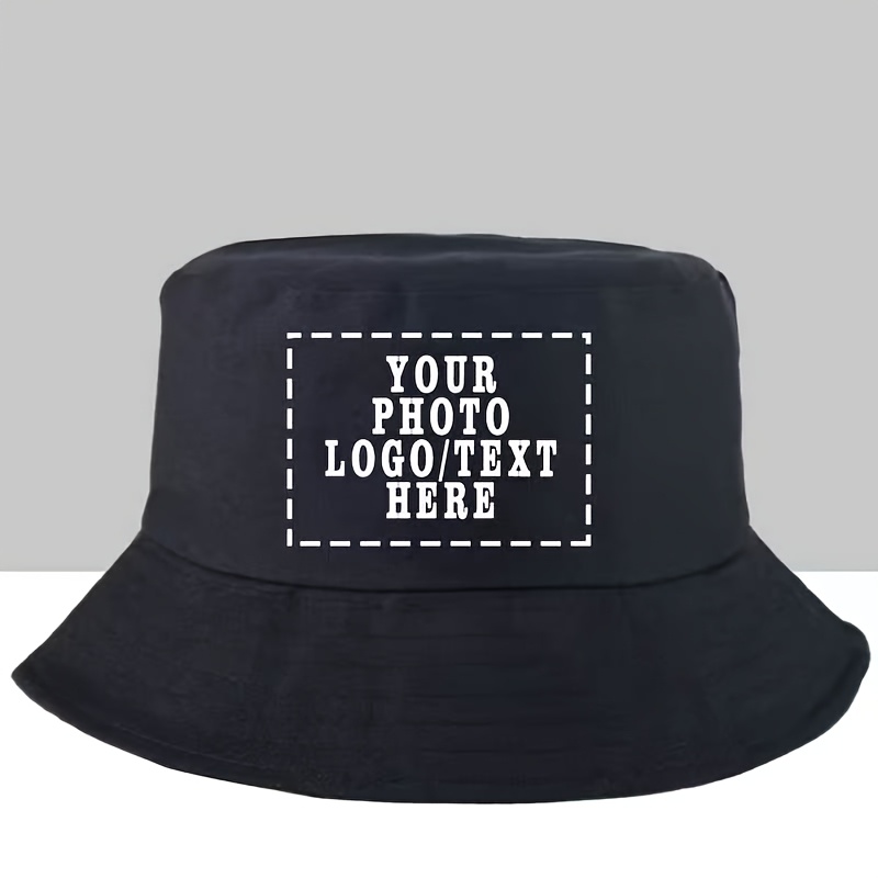 TEMU Customizable Fisherman Hat - Add Photo/logo/text, Breathable Outdoor Fishing, Hiking, Wedding Hat - Button Closure Design, Ideal Personalized