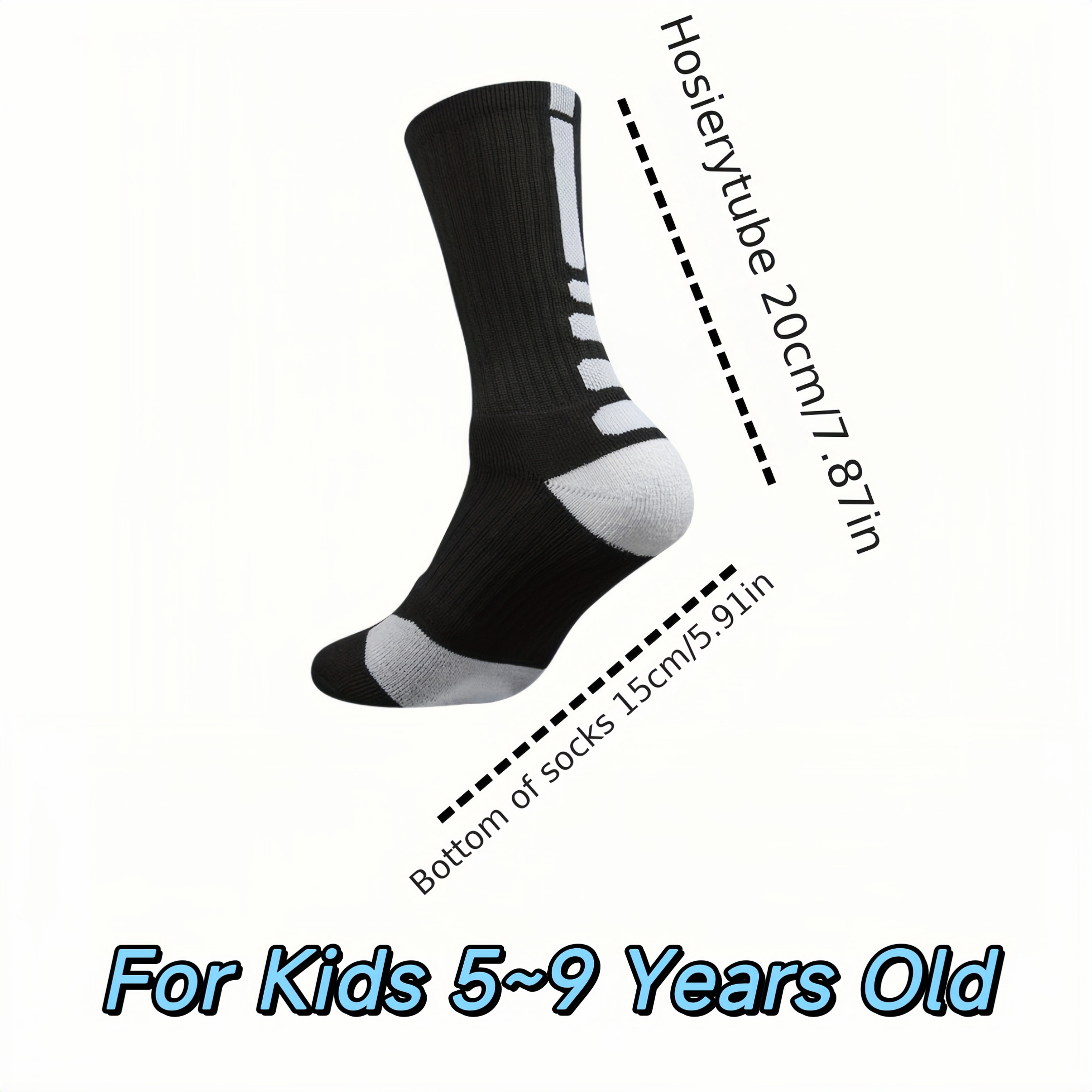 5 Pares Calcetines Deportivos Niños Calcetines Baloncesto - Temu Chile