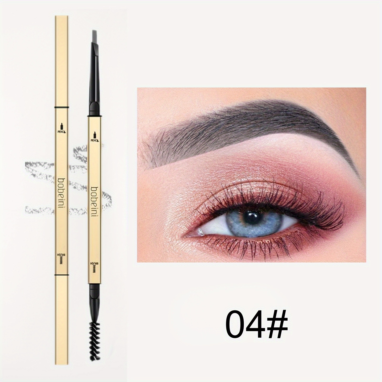 1pc Dual-ended Eyebrow Pencil - Waterproof, Long-lasting, Looking Eye Makeup With 6 Shades From