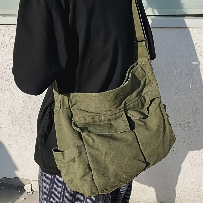 TEMU Crossbody Bag Suitable For Couple's Shoulder Handbag, Multi-functional Single-shoulder Backpack With Zipper Closure, Machine Washable Casual,