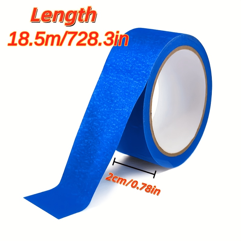 TEMU Traceless Blue Textured Paper Tape And Paper Tape For Seam Painting, Used For Decoration Masking, Painting, And Wall Surface Without Leaving Any