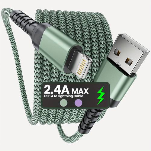 2 4 charging cable usb a to charger cable for iphone 14 13 12 11 pro max lightning charge cable