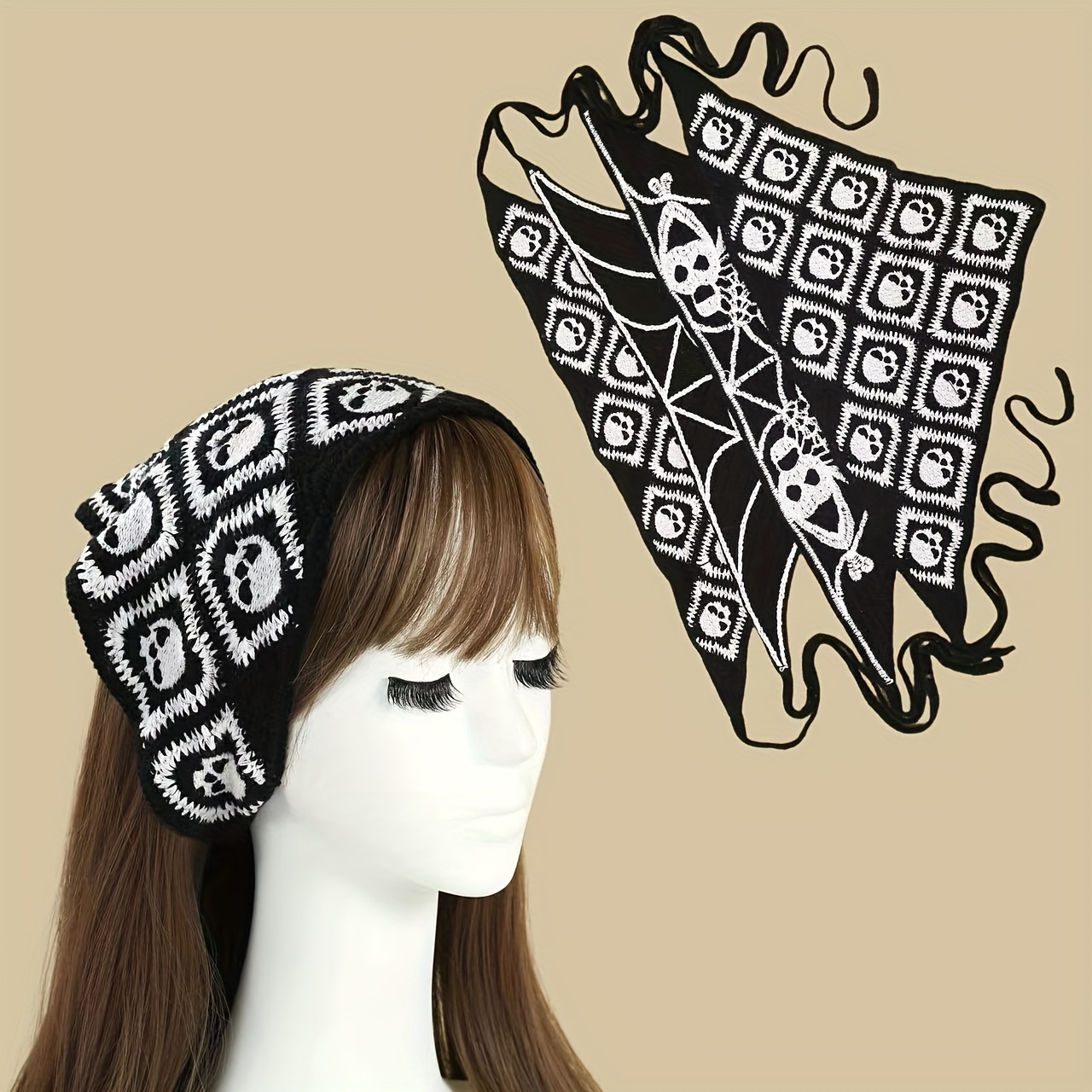 Frcolor Punk Haarband – Gothic Stirnband Mit Spitze & Nieten Für Halloween