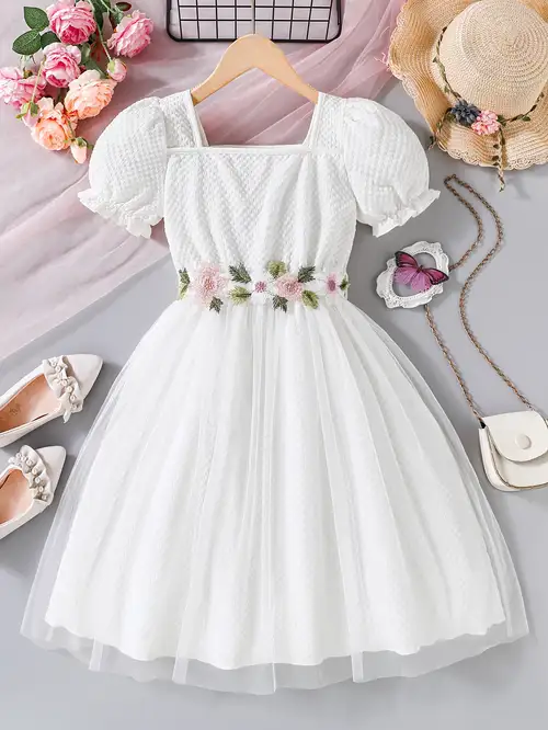 white dress for kids girls sold on Temu United States white dress for kids girls sold on Temu United States