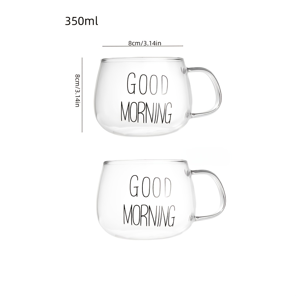 TEMU High Borosilicate Glass Cup, Glass Cereal Cup, Cup, Milk Cup, Yogurt Tea Beverage, Oatmeal And Oatmeal Mixed Cup, Ins Cup, Women', Family Cup,