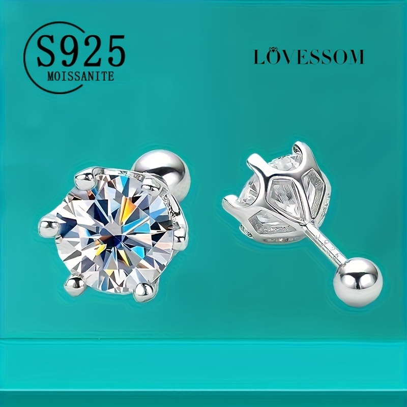 ☆TATIANA☆ Silver 925 moissanite 05 carat earrings DE0002 ○TATIANA○ Silver 925 Moissanite 05 Carat Earrings DE0002 1