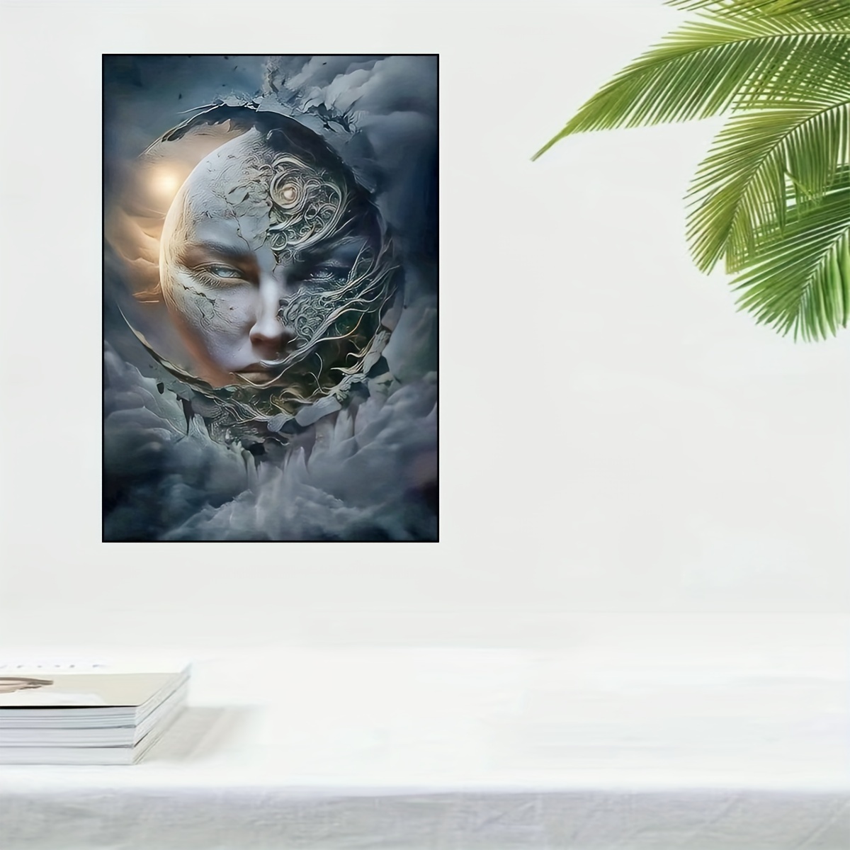 

1pc Diy Artificial Full Diamonds Painting Set For Adults Beginners, Demon Pattern Diamonds Art For Home Wall Decoration And Gift 15.7*23.6in
