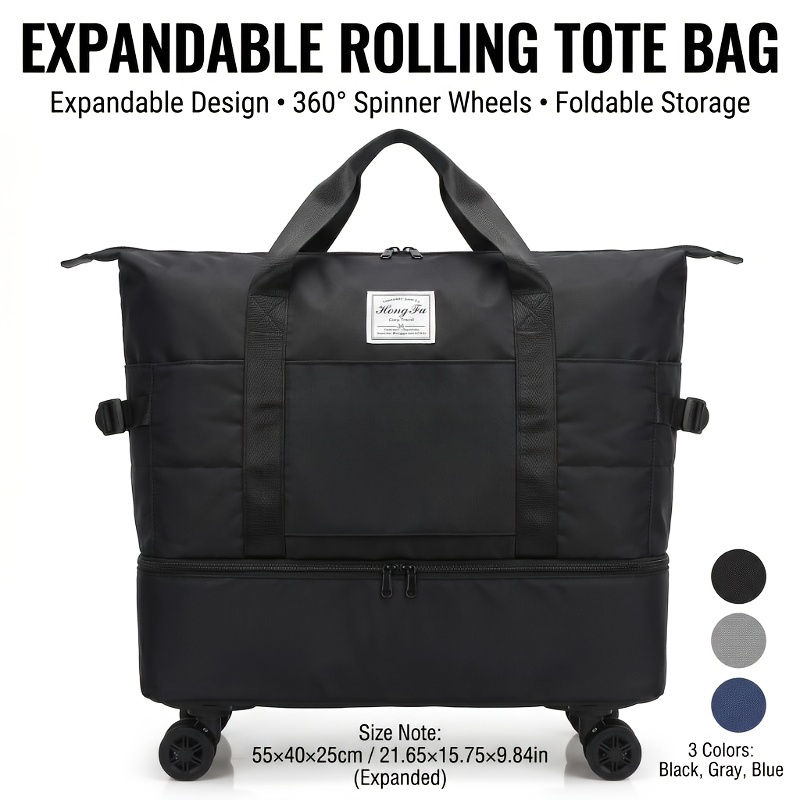 Extra Large Expandable Travel Suitcase with Randomly Colored Wheels