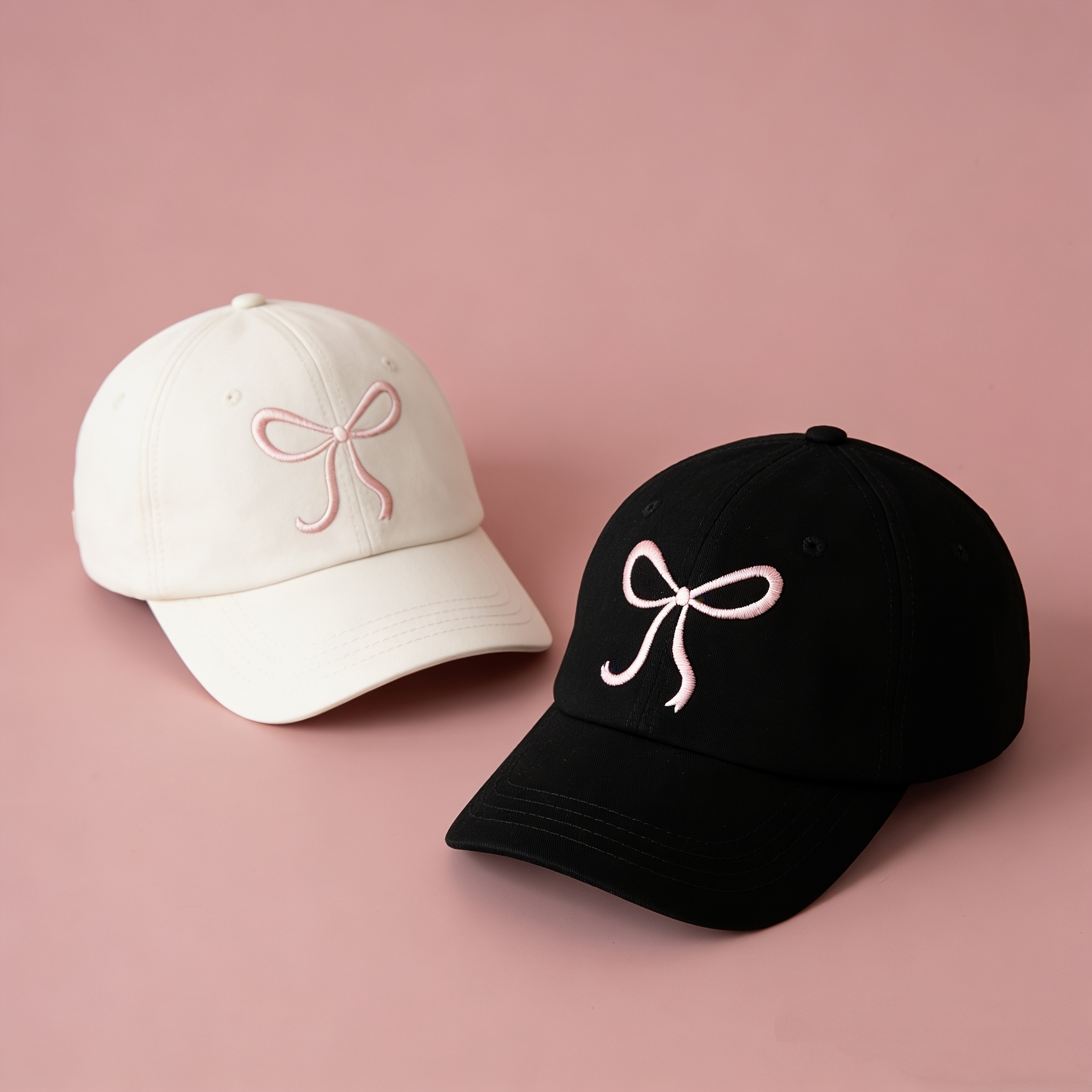 TEMU 2pcs Women Embroidered Baseball , Solid Color Versatile Hat, Spring/summer Outdoor Sports, Women Gift