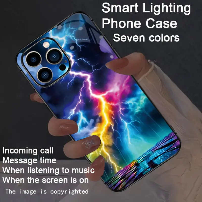 Phone Case - *ow Smart Voice-Controlled Luminous Phone Case for 17*/16*/15*/14*/13*/12*/11*/*/Xr/X/Xs/7G, Multicolor * Luminous Voice-Controlled Phone Case - *-The-Dark Technology Phone Case - *ow Smart Voice-Controlled Luminous Phone Case for 17*/16*/15*/14*/13*/12*/11*/*/Xr/X/Xs/7G, Multicolor * Luminous Voice-Controlled Phone Case - *-The-Dark Technology