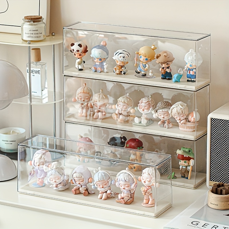 

1pc Clear Acrylic Display Case For Collectibles, Stackable Dustproof Miniature , Transparent Storage Box For Blind Box Figures, , Beads, And Small Toys