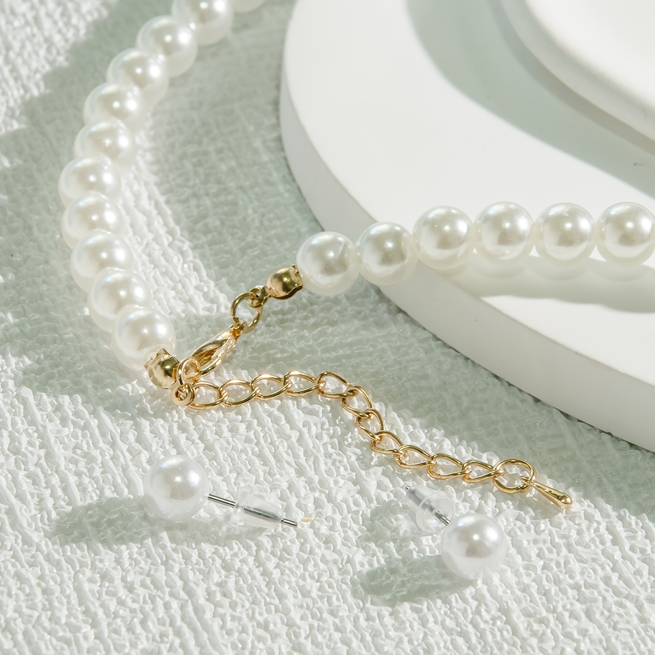 3pcs Simple Earrings and Adjustable Necklace Set, Elegant Fashion Accessories