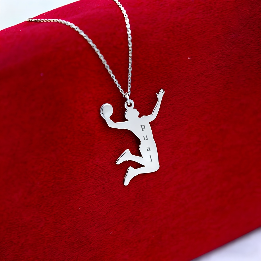 TEMU Personalized Basketball Enthusiast Necklace / Men's Sports Custom Necklace Pendant / 18k Gold Plated Plated Men's Jewelry / Valentine's Day Gift