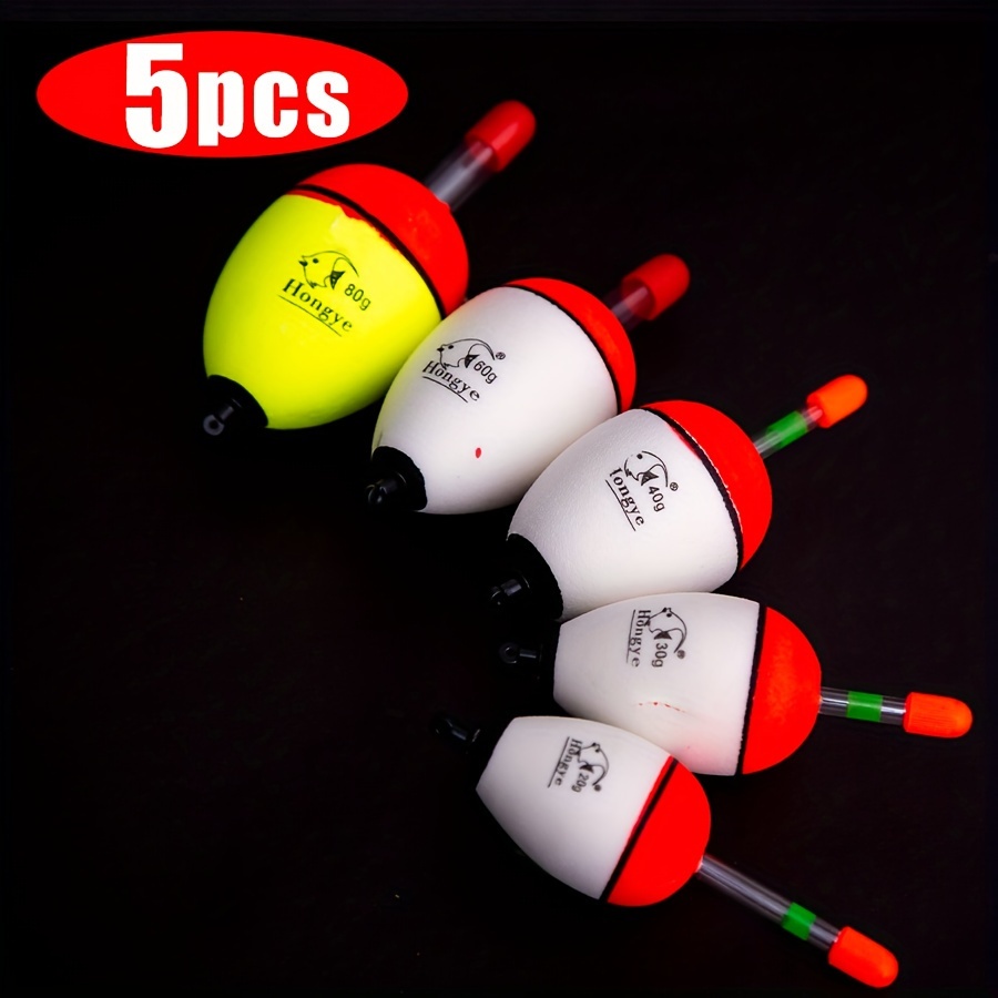 

5pcs High Visibility Eva Spherical Floats Set For Fishing, Luminous Night Floats, Versatile Fishing Bobbers With Mixed Color Quality Indicators