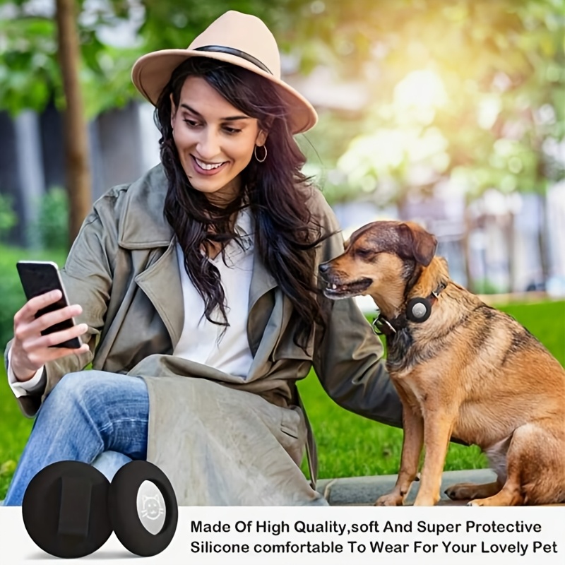 1pc compatible for   airtag case suitable for cat collar dog collar protective cover soft cover with airtag holder for collars up to 0 6 inch fits for small pets puppies collar airtag device not included Product details 5