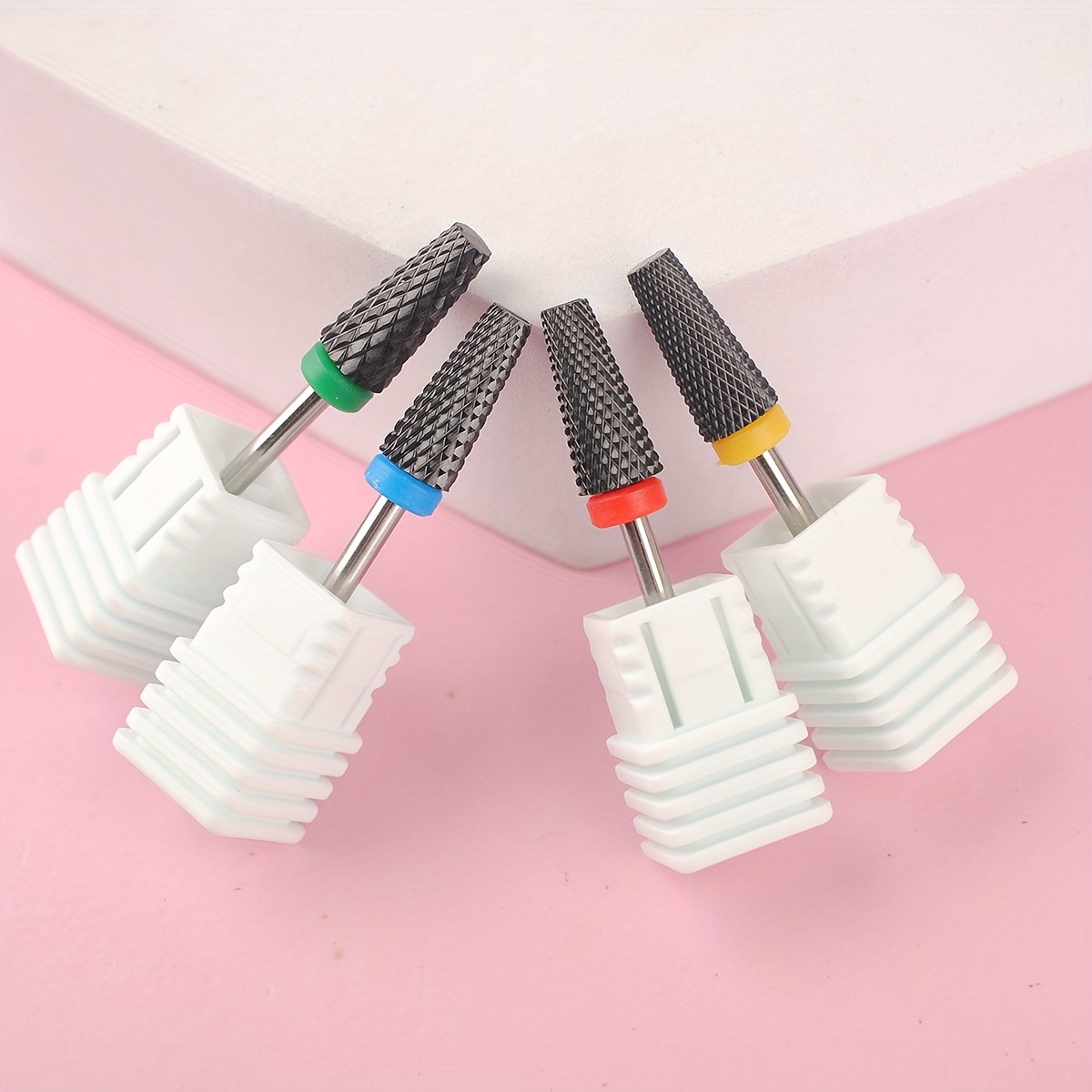 4pcs/set Black Ceramic For Nail Drill Bit Set, Fast And Professional For Nail Removal, Suitable For Nail Salons