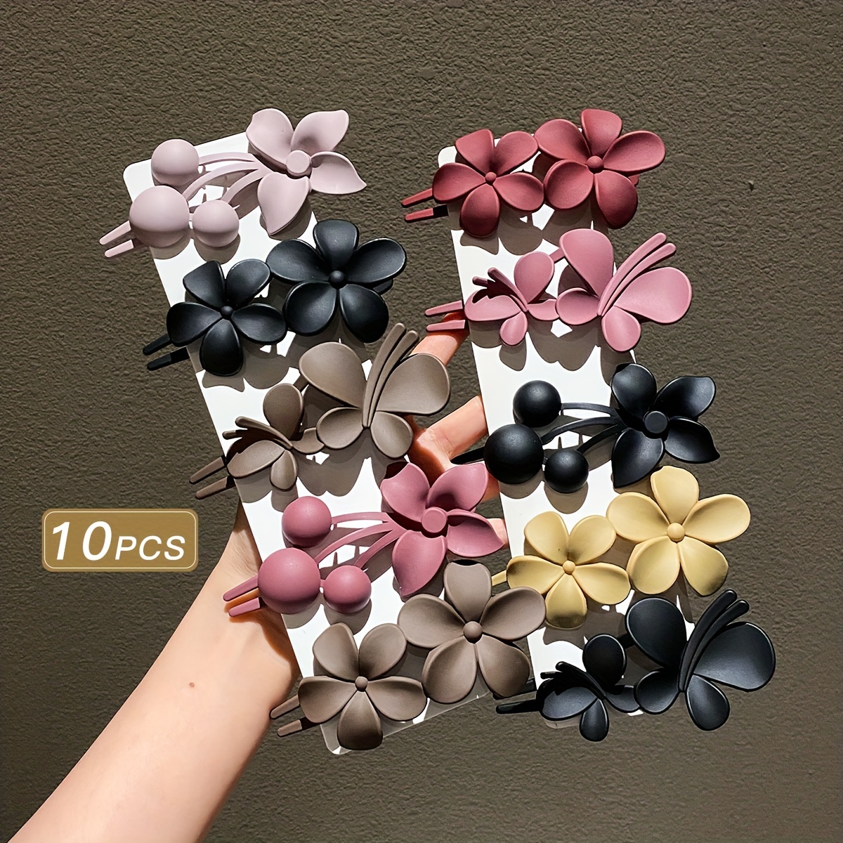 

10pcs Teen Girls Hair Accessories, Colorful Flower Hairpin
