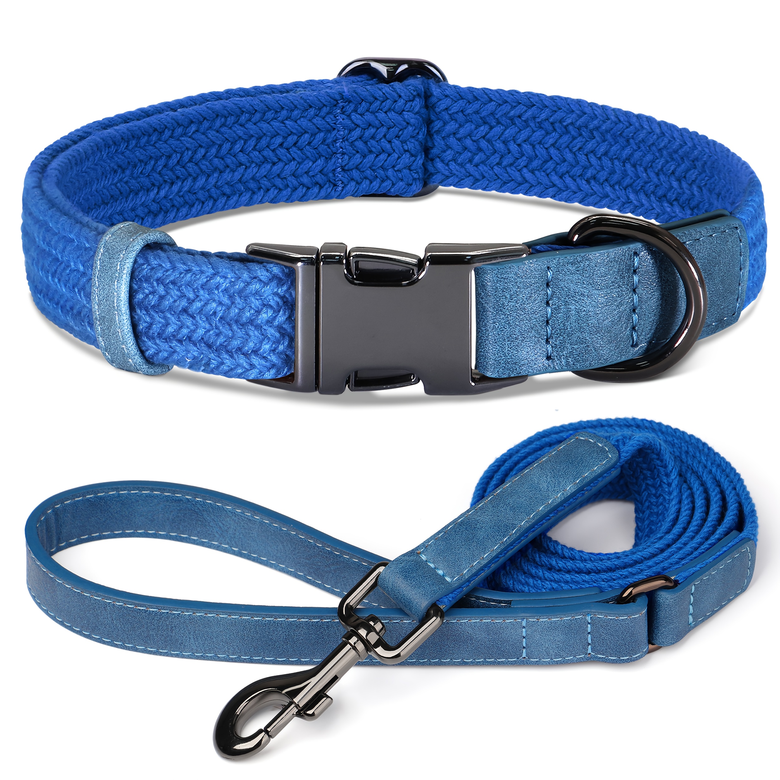 verstellbares hundehalsband leine set geflochtenem nylon  - Temu Germany