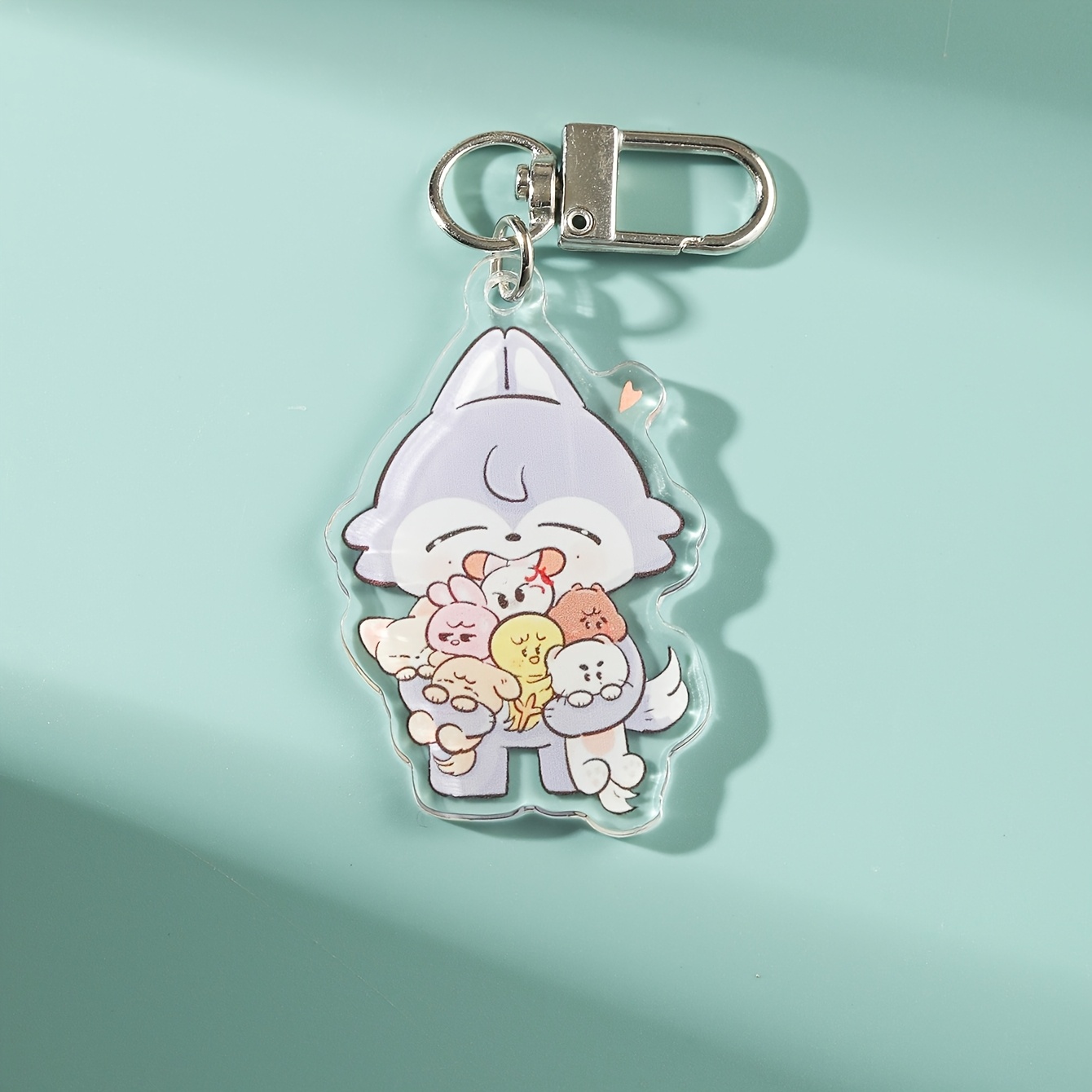 TEMU [2d Flat] [2d Flat] Skz Family Acrylic Keychain Additions Bag Charm Cute Backpack Pendant Keyring Gifts For Friends