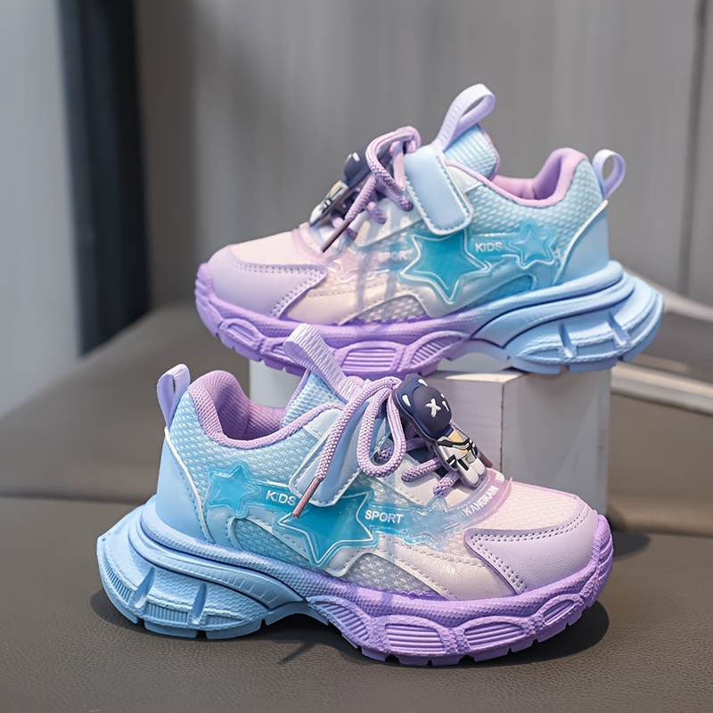 Casual Cute Cartoon Luminous Low Top Sneakers For Girls, Breathable  Wear-resistant Running