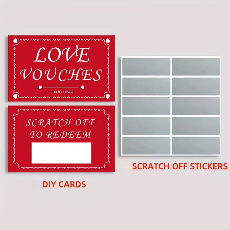 TEMU 30 Sets Coupon - Romantic Coupon Cards For Couples, Perfect For Mother's Day, Weddings, Anniversaries, Birthday Parties, Etc. - Fun Party Games