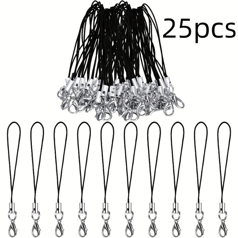 25pcs Polyamide Lanyard Straps With Split Rings, Durable Phone Lanyards With Lobster Clasps