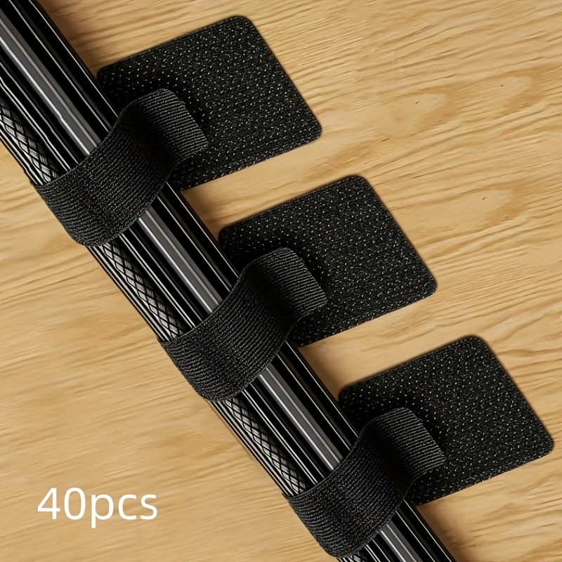 TEMU 40pcs Disponible, Attache de Câble Fixe Auto-Adhésive Outil de de Câbles Attache de Câble Organisateur Mural Clip de Câble d'Ordinateur