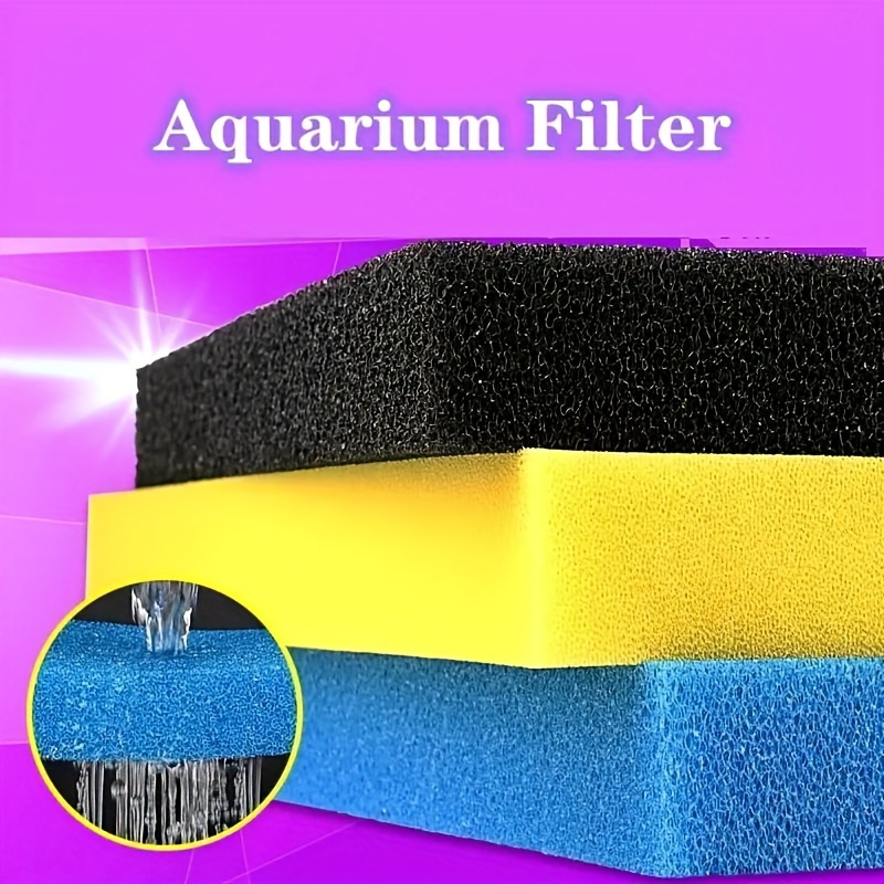 

2pcs High-density Aquarium Filter Sponges - Thickened Sponge For Fish Water, Non-electric, Essential Aquarium Accessories