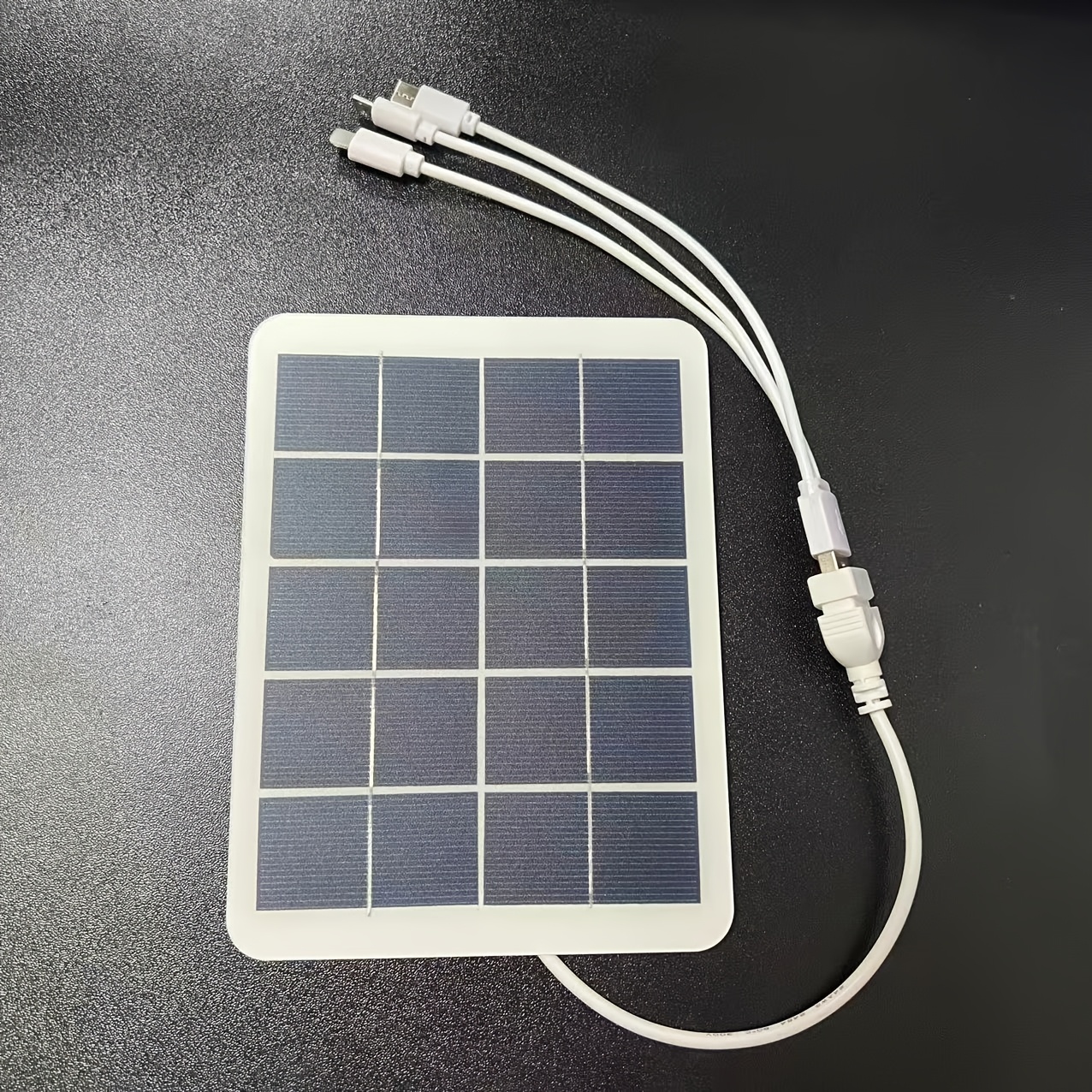 TEMU [portable Solar Panel] 1 Portable Solar Panel | Solar Charger With Usb Safety Charging Voltage Regulator, Includes 3-in- Cable, Suitable For