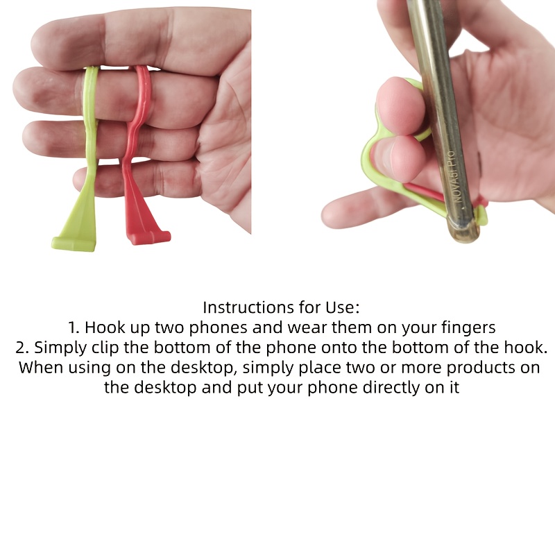 4pcs Random Colour Phone Grip Holder Finger Ring Support