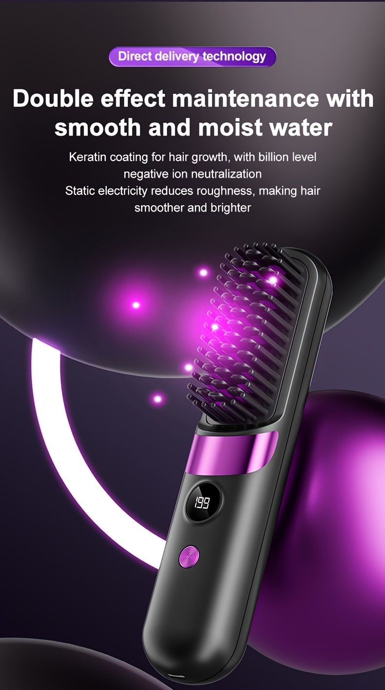 Draagbare en Draadloze Stijltang, Snel, Constante Temperatuur Anti-Broei Ontwerp, Slimme LED Digitaal Display, USB Opladen, Exquise en Lichtgewicht, Geschikt voor Thuis Reizen, een Ideaal Cadeau voor Vrouwen, Professionele Styling Tool