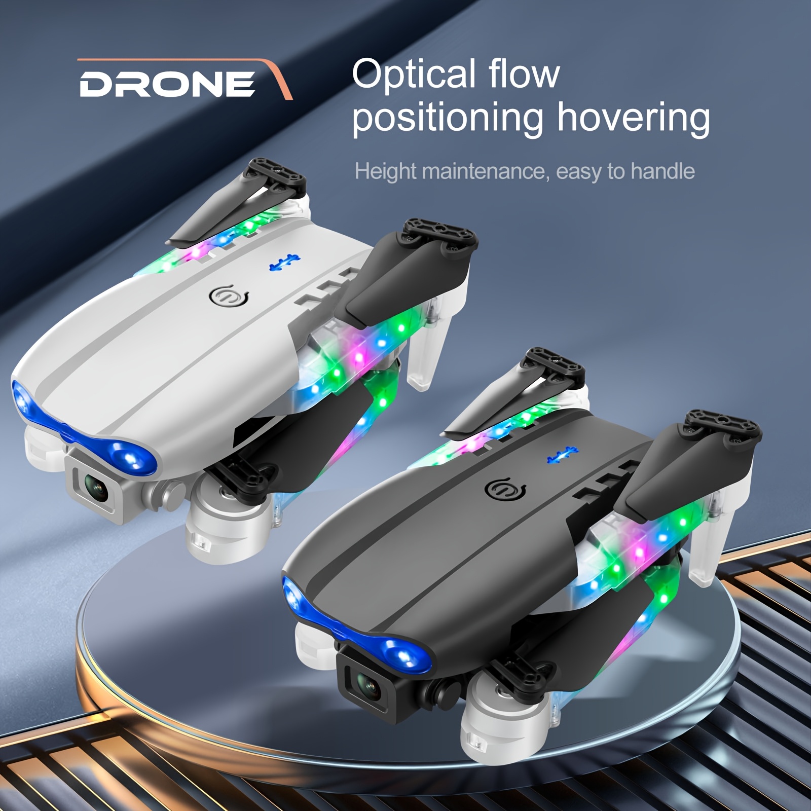 

E99 Pro Dual Camera Drone With Dual Folding Design, Rgb Led Lights, And Height Holding Technology - Compact Quadcopter For Indoor & Outdoor Use, Perfect Gift For Beginners And Pros, High Quality Drone