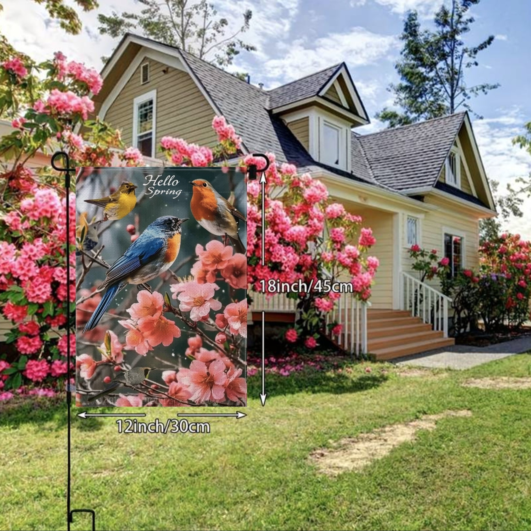 Tree Birds Spring Garden Flag Seasonal Small Yard Flags Temu United