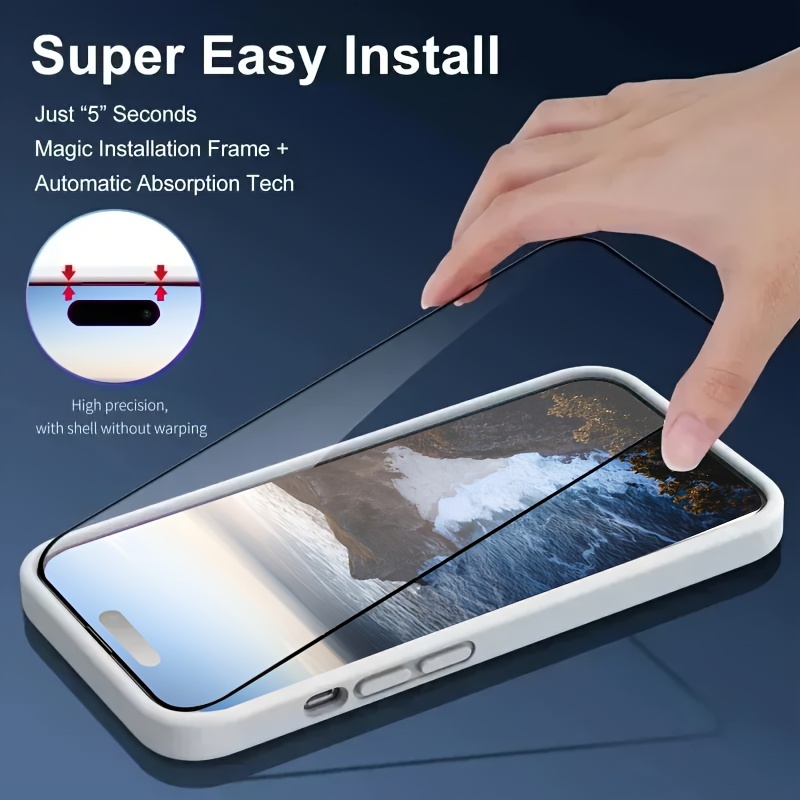 Tempered Glass Screen Protector for iPhone X/XS, XR, 7, 8, SE2, 11, 12, 13, 14, 15 Pro Max - Glossy Surface, Full Coverage, 9H Hardness, Shatterproof, Anti-Scratch, Oleophobic Coating details 4