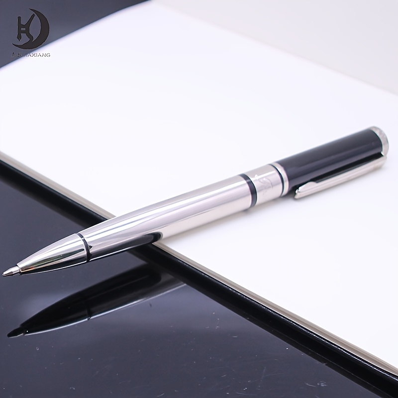 

1 Pcs Advertising Promotion Gift 3 Colors Silvery Metal Ballpoint Pen (1.0mm Black Refill)