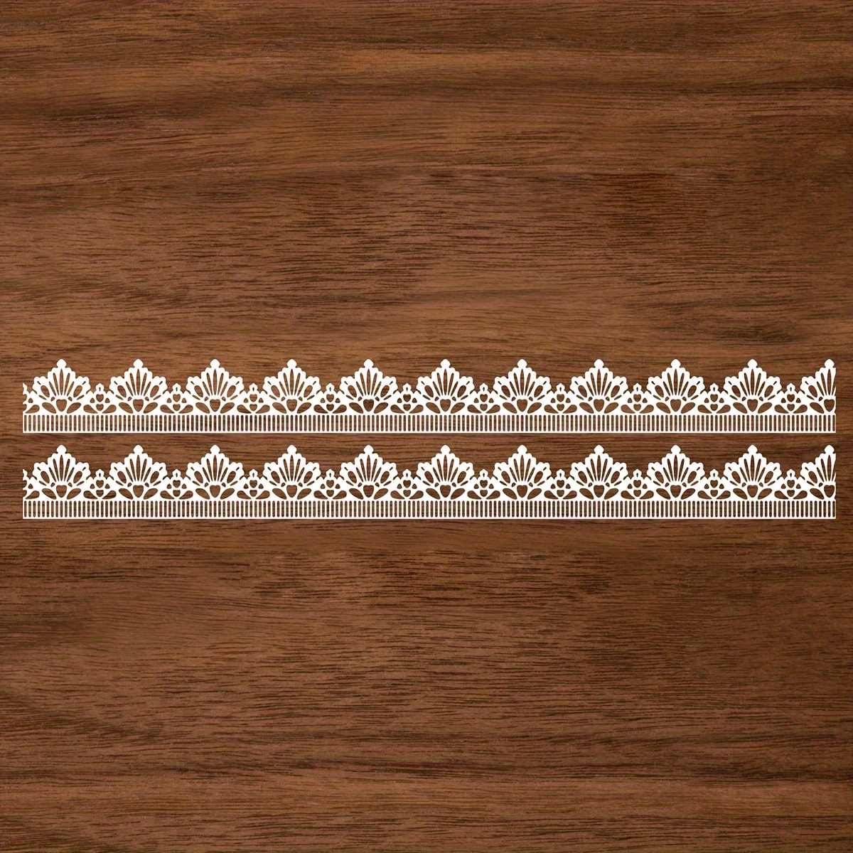 1 Roll Vintage Lace Pattern Transparent Pet Self-adhesive Tape - Intricate Floral & Snowflake Designs For Crafting, Scrapbooking & Diy Projects