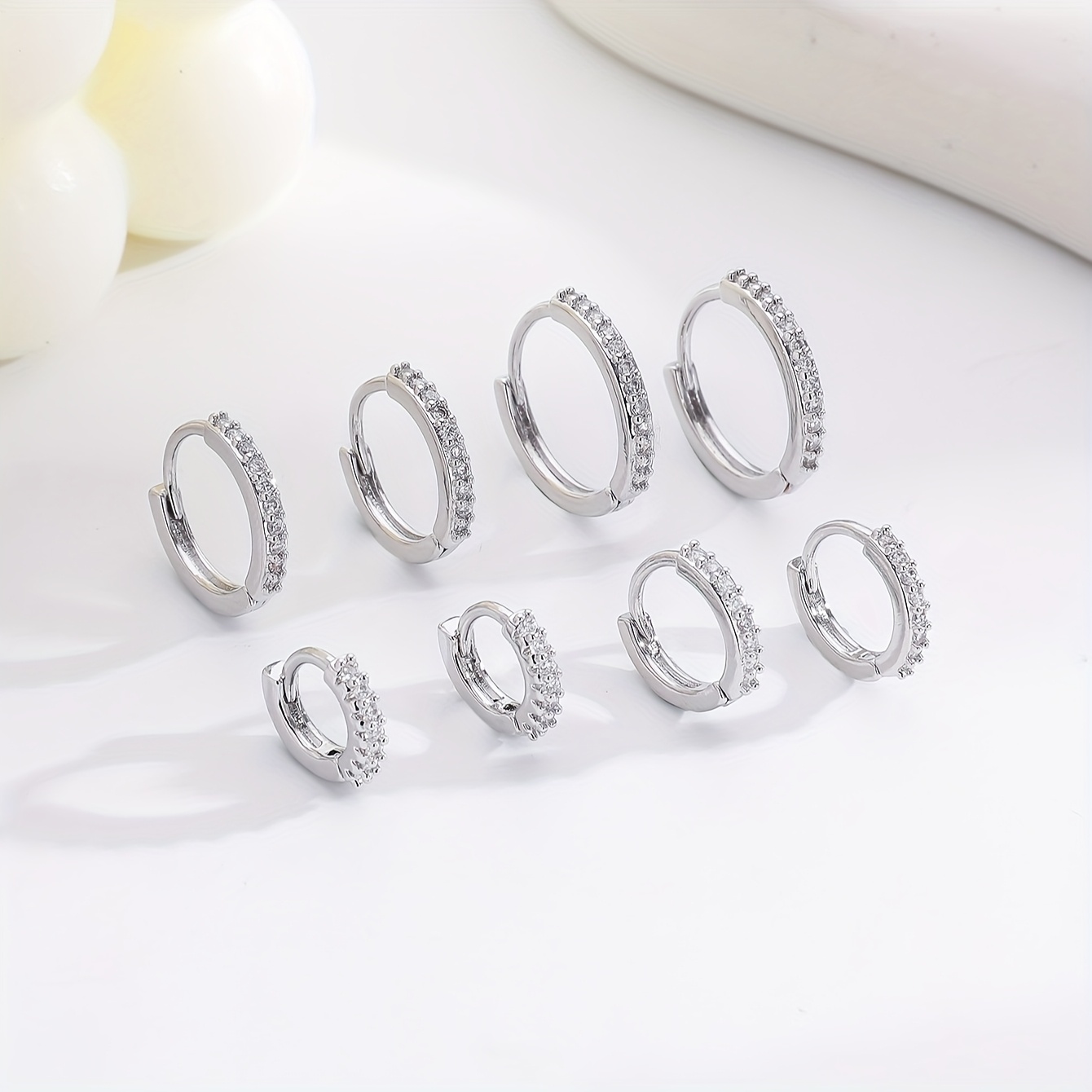 8pcs Bohemian Style Turquoise Copper Earrings Set