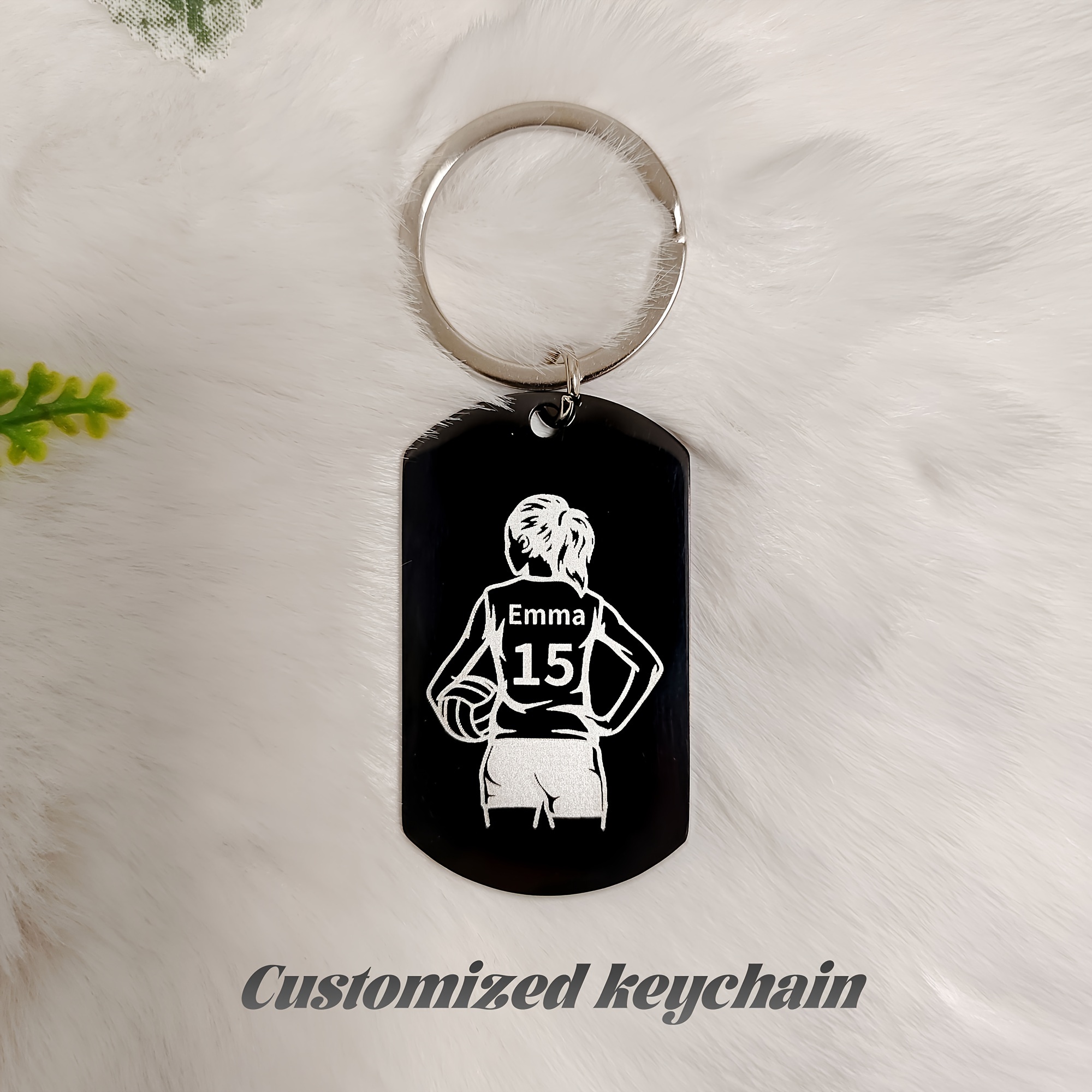 

Volleyball Keychain - Stainless Steel, Personalized & - For , &