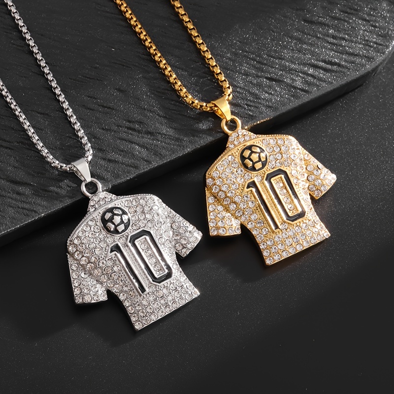 

New Stylish Number 10 Hip-hop Jersey Pendant Necklace For Parties And Banquets