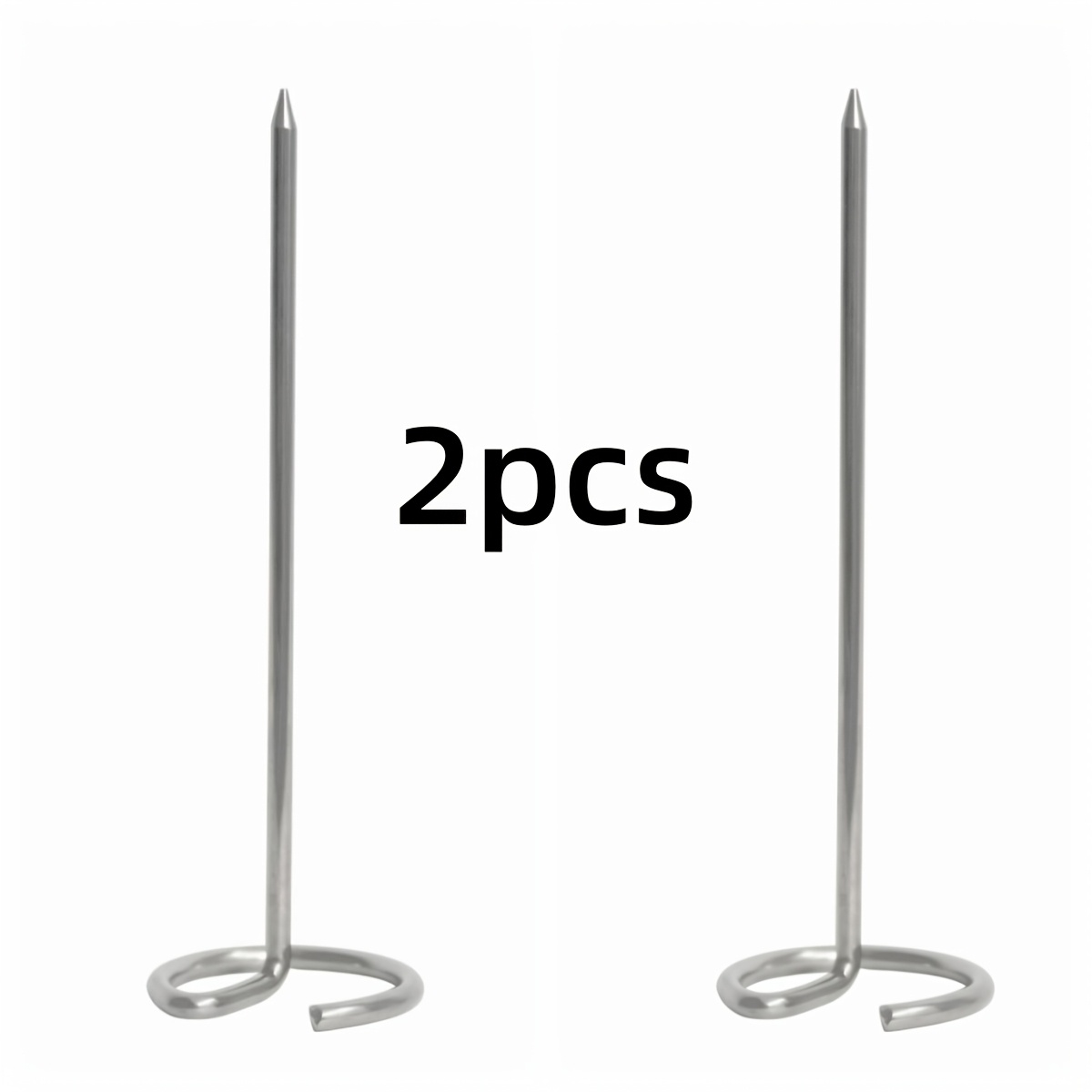 TEMU Lot de 2 porte-tickets de bureau en acier inoxydable, -commandes robuste avec aiguille pointue et base circulaire pour comptoir de restaurant,