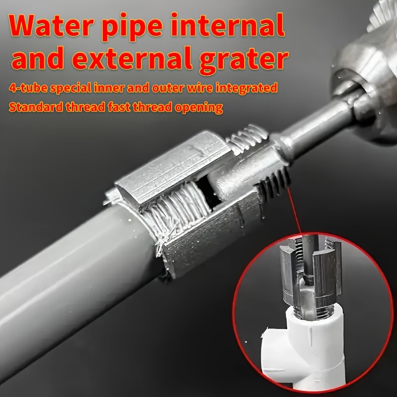 2pcs pipe threader set integrated internal and external thread pipe threading tool for 1 2 inch ppr pipes with taps and dies for thread cutting details 5